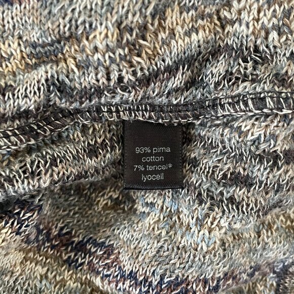 Peruvian Connection Women's Cardigan Large Short Sleeve Gray Knit Long V-Neck - Picture 5 of 7